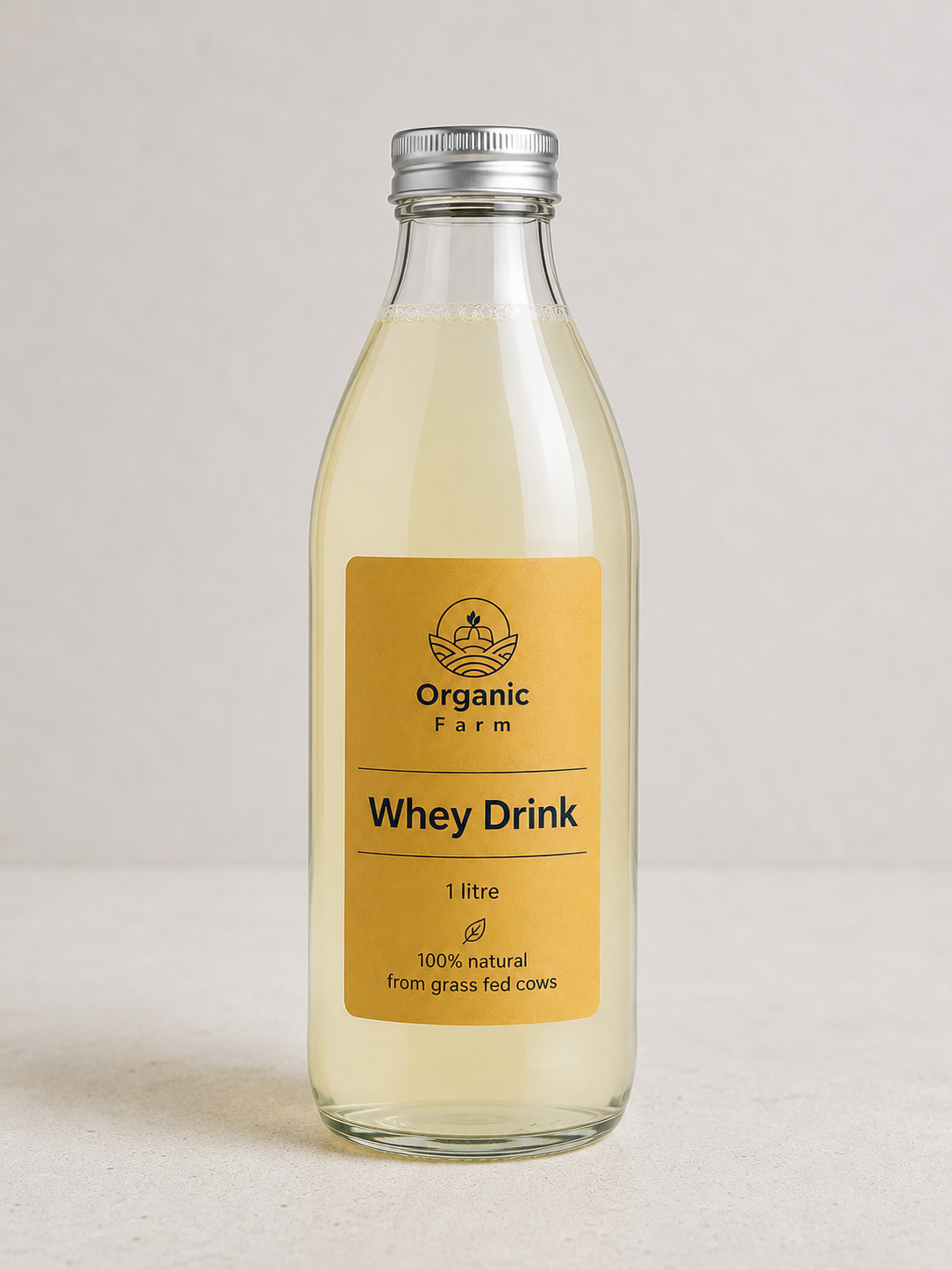 Whey drink 
1 litre 
100% natural from grass fed cows مصل اللبن البقري من أبقار متغذية على العشب