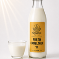 Fresh Camel Milk 1 Litre (Glass Bottle) | حليب إبل طازج ١ لتر (عبوة زجاجية)