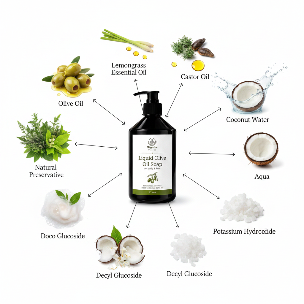 Liquid Olive Oil Soap for Body & Face 500ml ( صـابون زيت الزيتون السائل للوجه والجسم ٥٠٠مل)