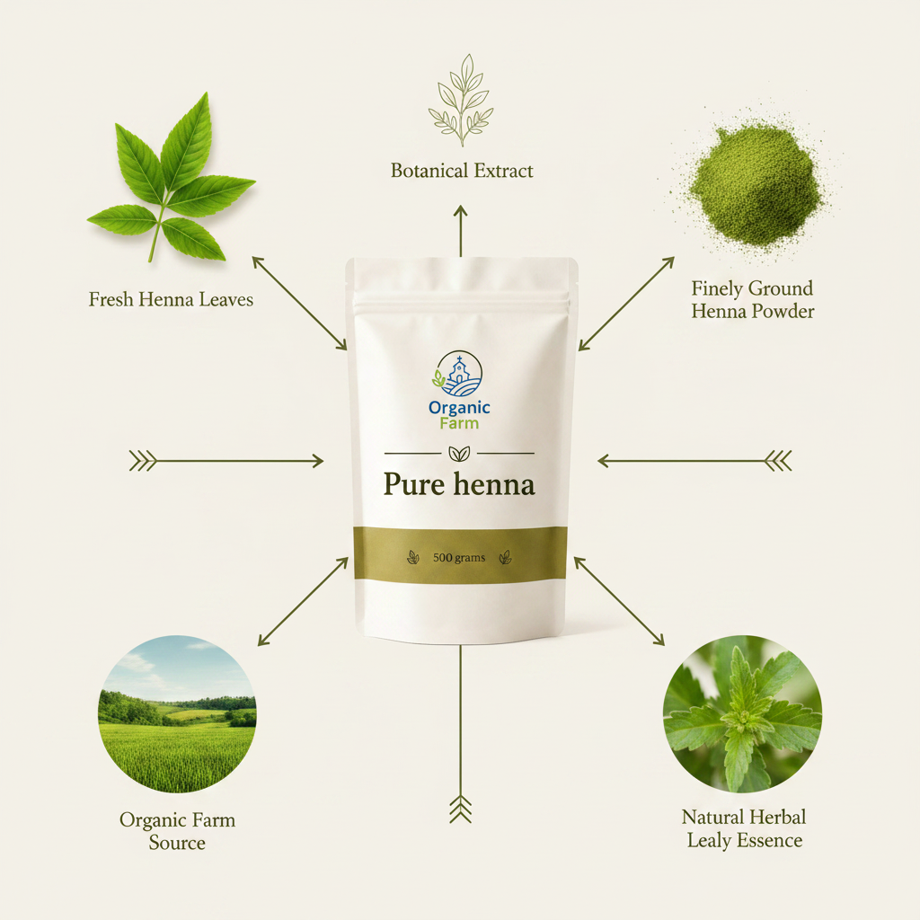 Pure henna 500 grams  - حناء طبيعية 500 جرام