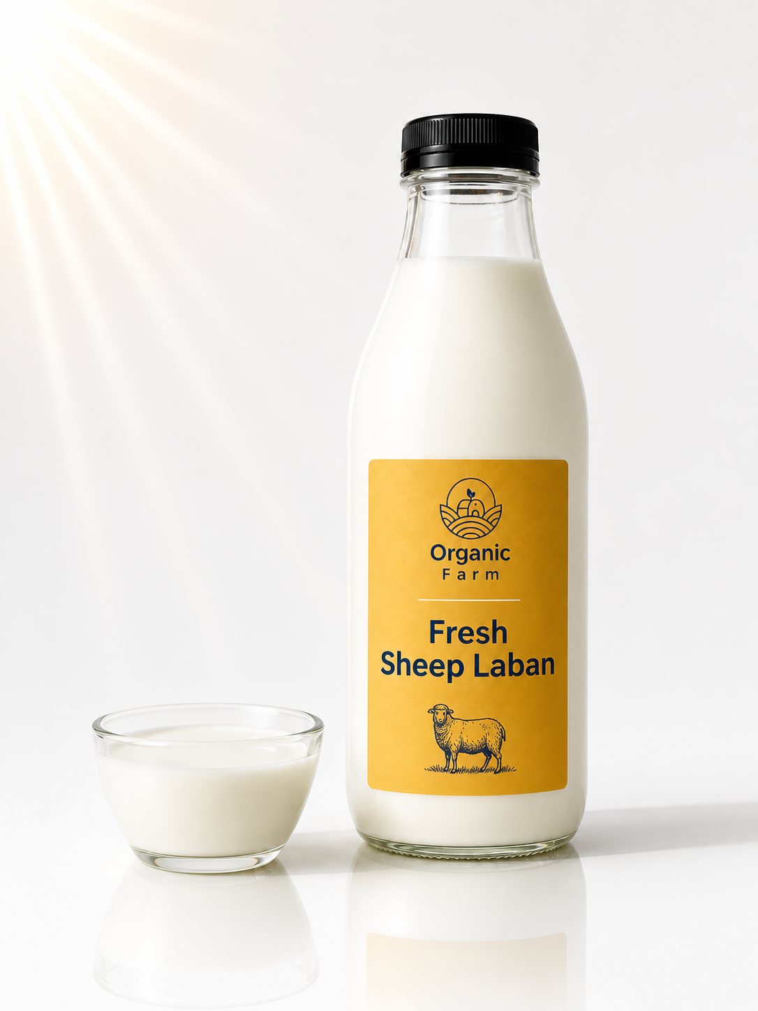 Fresh sheep's laban 1 litre (Naturally A2) لبن غنم طازج