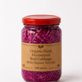 Fermented red cabbage with organic sea salt مخمر الملفوف الأحمر بالملح البحري العضوي
