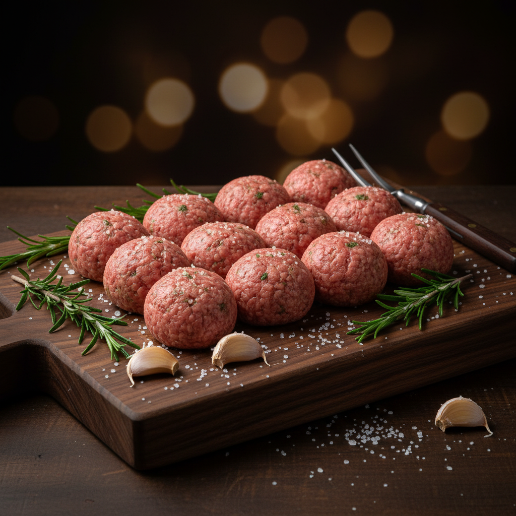 Fresh grass fed Kuwaiti beef Meatballs كرات لحم عجل كويتي طازج  500 grams