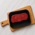 Premium Fresh Grass-Fed Sirloin Steak 200 grams ) متبل جاهز ) ستيك سيراليون طازج